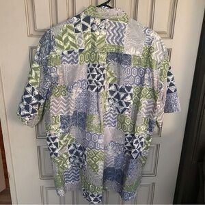 Hawaiian shirt by Cook Street neutral, tropical print nice SzXL